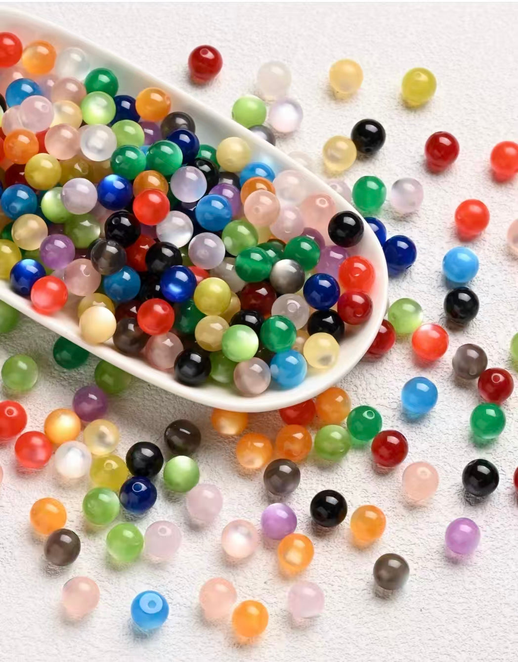 colorful resin beads round shape