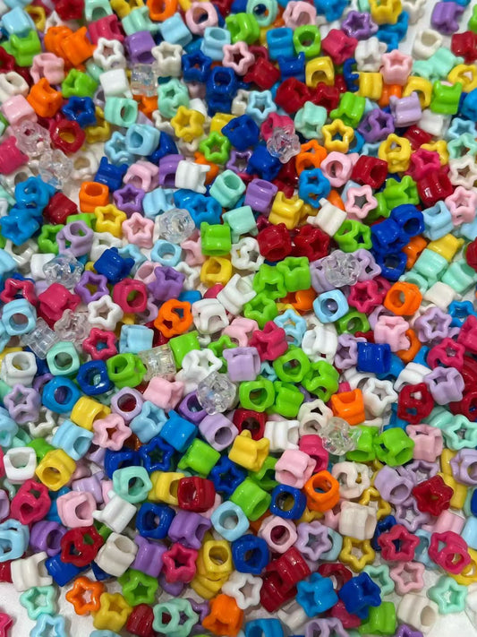 acrylic big hole beads star shape